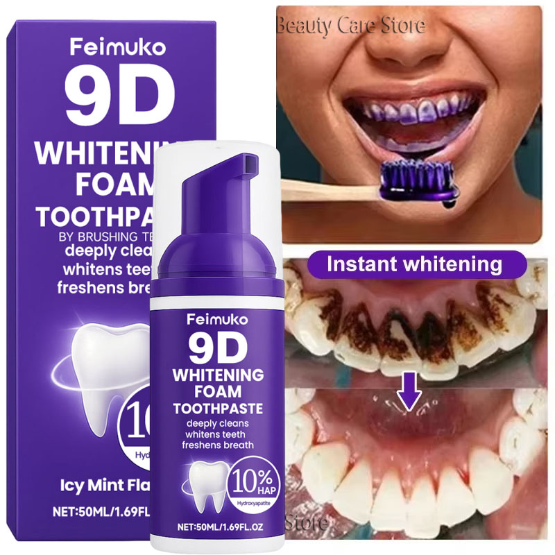 Remineralizing Toothpaste - 9D Purple Teeth Whitening Toothpaste Mousse