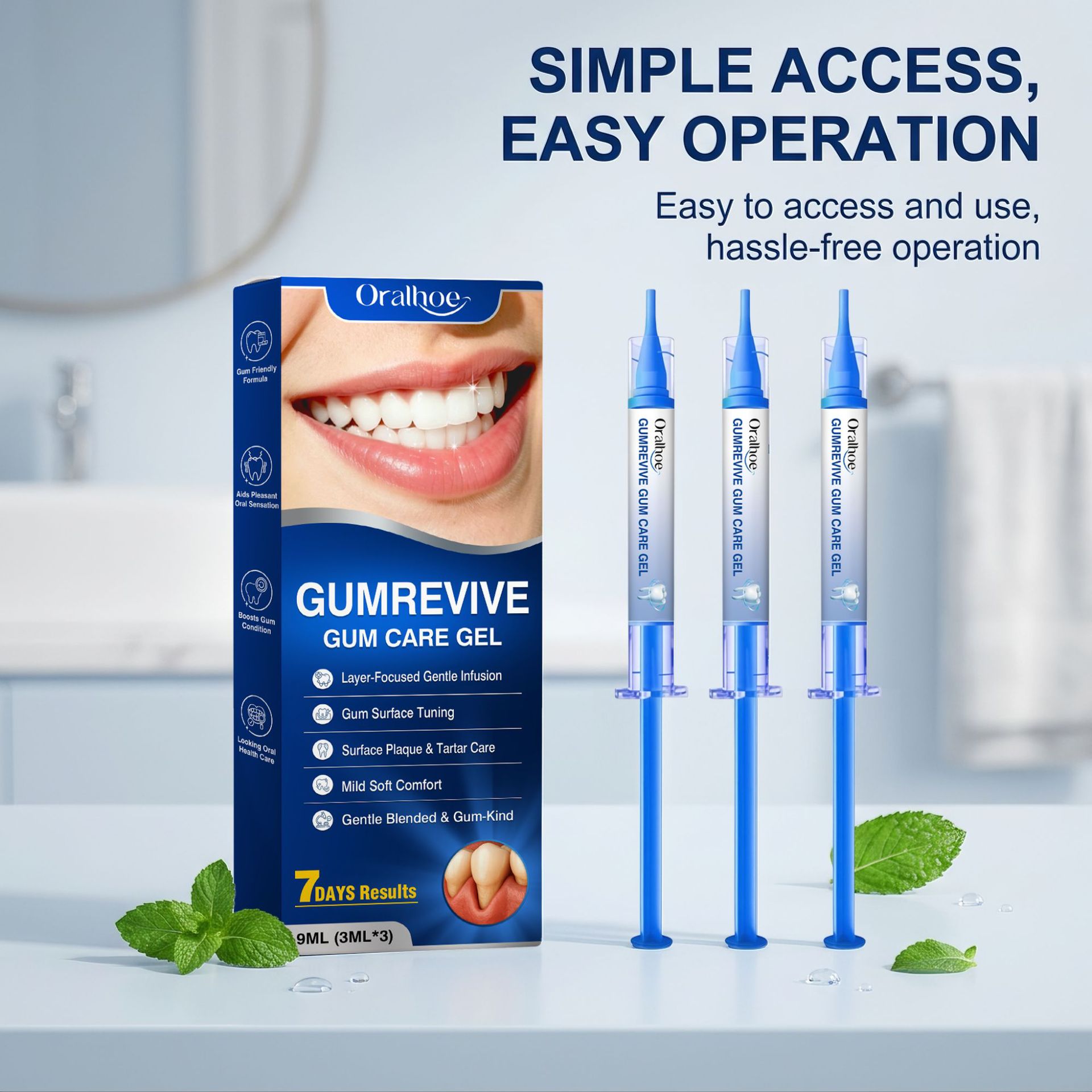 Teeth Whitening Paste - Oral Care Gel 3Pcs Gum Cleaning