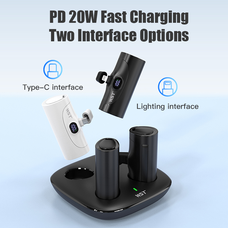 Led Mouth Tray - 4pcs Portable Mini Power Bank 5000mAh