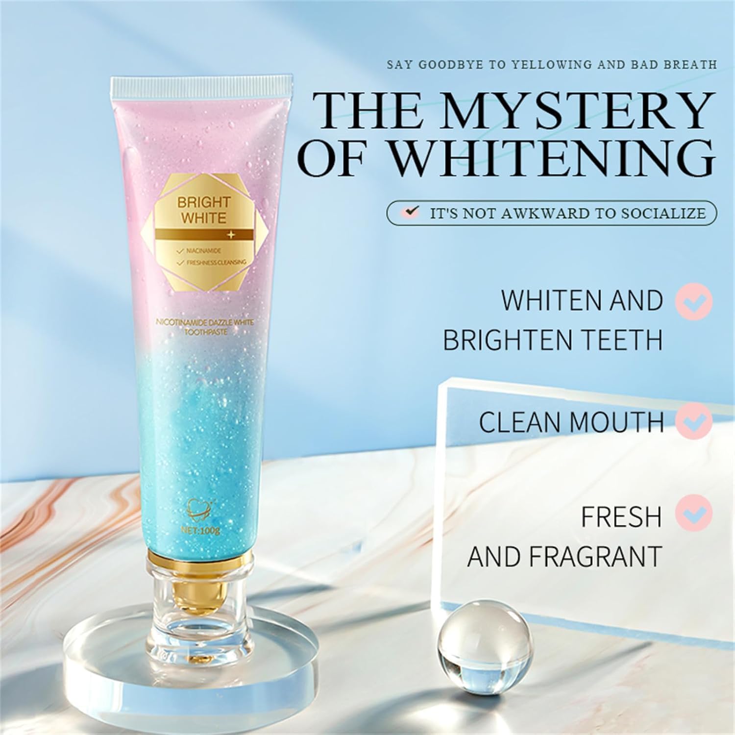 1/2/3pcs Niacinamide Toothpast - Remineralizing Toothpaste review and price