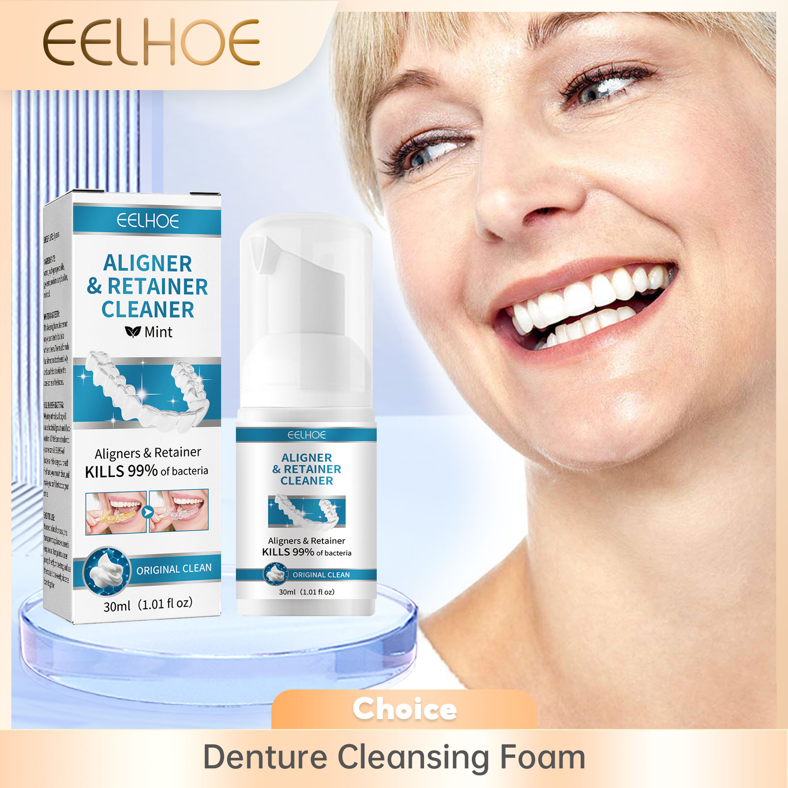 Aligner Denture Cleaner Foam D - Teeth Whitening Treatment review and price