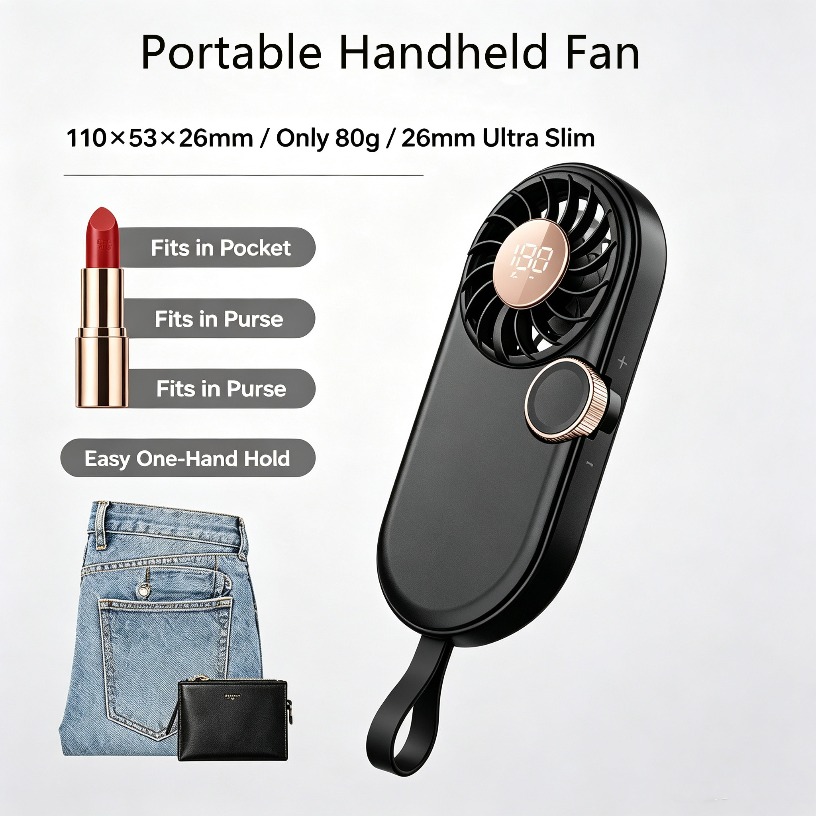 11000RPM Mini Pocket Fan Lipst - Led Mouth Tray review and price